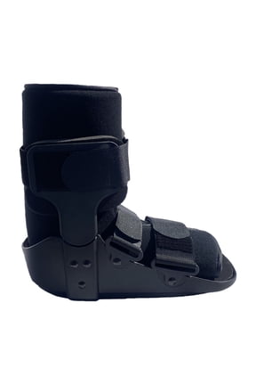 Mid Calf Cam Walker Fracture Boot Ankle Leg Support, Black, M