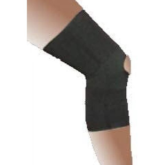 Alpha Medical Open Patella Elastic Support Knee Brace - Knee Stabilizer Support Knee Pain Relief Slip-on Knee Support (Medium Black)