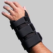 Alpha Medical Padded Night & Day Wrist Brace Carpel Tunnel Sleep Support Hand Splint Metal Splint Stabilizer Wrist Brace with Soft Thumb Opening Hand Brace for Tendonitis Small Left Hand