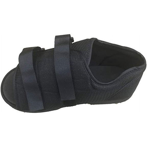 Alpha Medical Post Op Surgical Shoe w/ Semi-Rigid Sole Black (Mens Small)