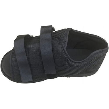 Alpha Medical Post Op Surgical Shoe w/ Semi-Rigid Sole Black (Womens Small)