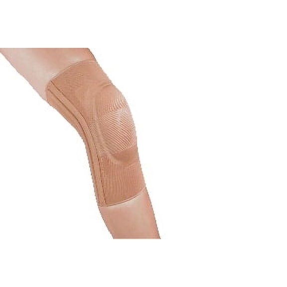 Alpha Medical Slip-On Dual Spiral Stay Knee Brace with Visco Patella Stabilizer Enhanced Support and Comfort for Knee Stability and Pain Relief (X-Small Beige)