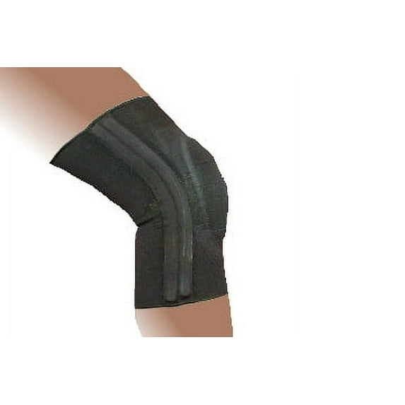 Alpha Medical Slip-On Dual Spiral Stay Knee Brace with Visco Patella Stabilizer – Enhanced Support and Comfort for Knee Stability and Pain Relief (X-Small Black)