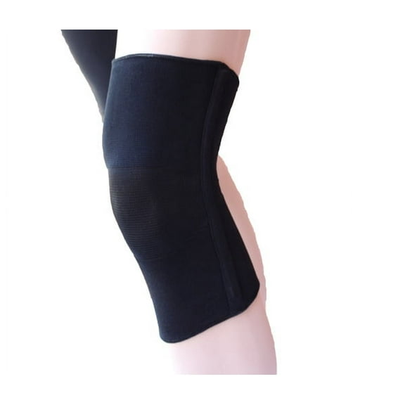 Alpha Medical Slip-on Compression Support Knee Brace With Support Stays Knee Stabilizer Support Knee Pain Relief  (Medium Black)