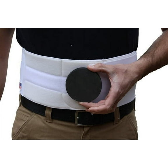 Alpha Medical Umbilical Hernia Belt - Adjustable Abdominal Support Binder with Compression Pad for Men & Women - Navel, Ventral, Epigastric, and Incisional Hernia (8" Width ; 50" - 62" Around Waist)