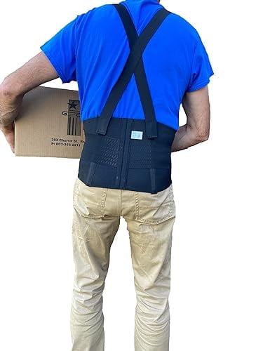 Alpha Medical Work Back Brace with Removable Suspenders