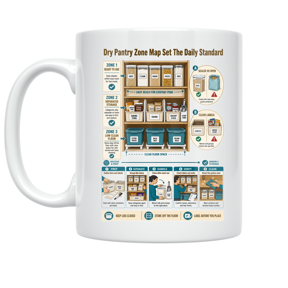 Alpha Merch Dry Pantry Zone Map Set The Daily Standard, 11 oz White Ceramic Mug
