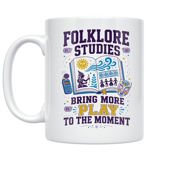 Alpha Merch Folklore Studies Bring More Play To The Moment, 11 oz White Ceramic Mug