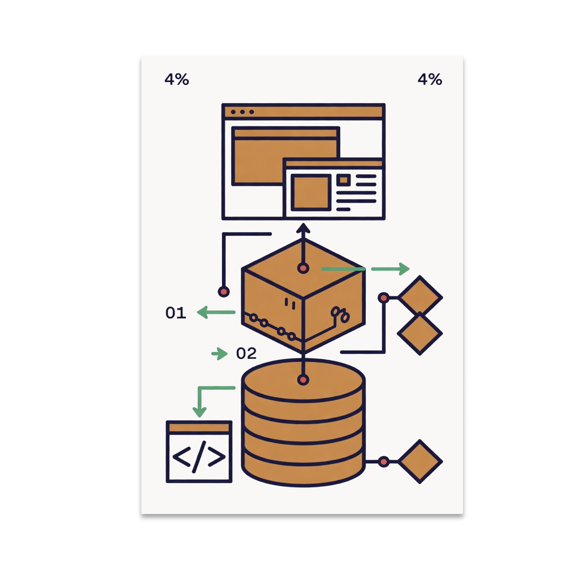 Alpha Merch Full Stack Development Build Better With Each Test, 13 x 19 in Vertical Wall Art Poster
