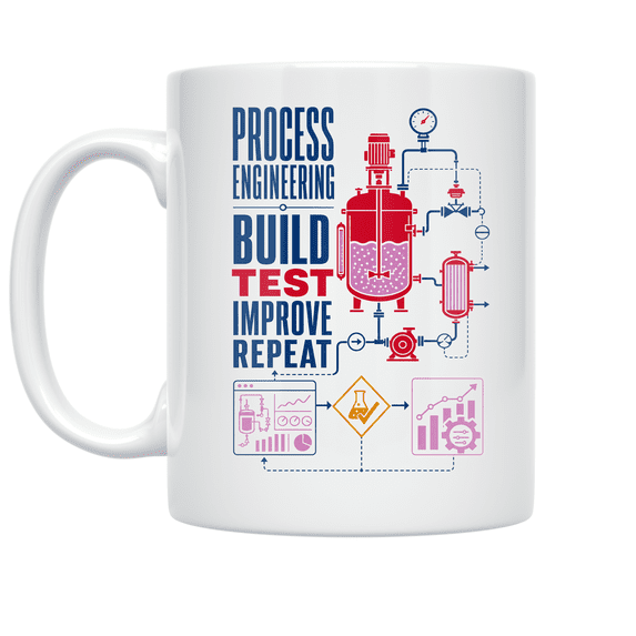 Alpha Merch Process Engineering Build Test Improve Repeat, 11 oz White ...
