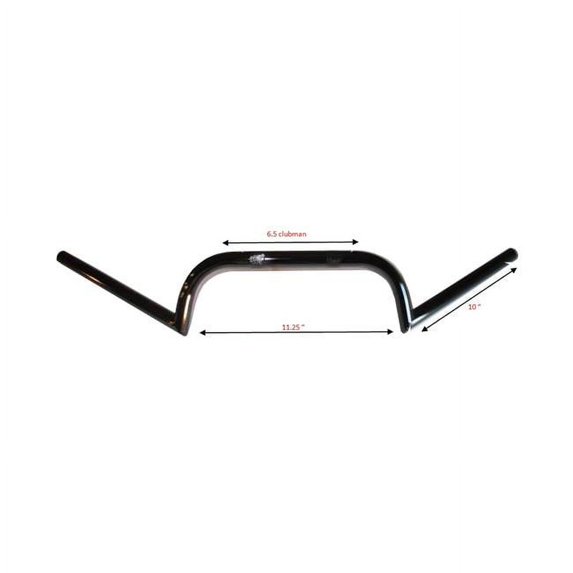 Alpha Moto Black Cafe Racer Ace Clubman Handlebar Bar 0.88 in. Cb Gs Xs 650 750 850