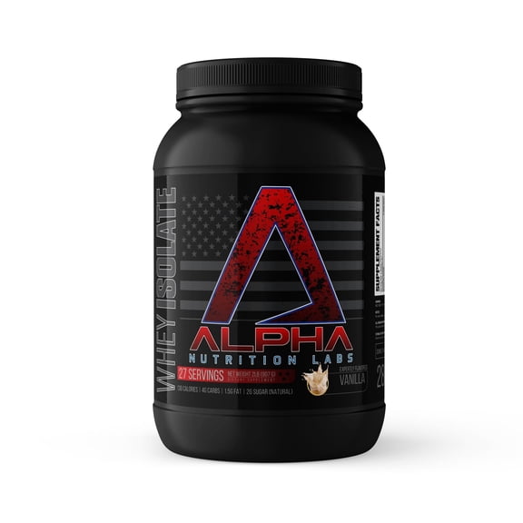 Alpha Nutrition Labs Whey Isolate Protein Powder 2lb - Vanilla
