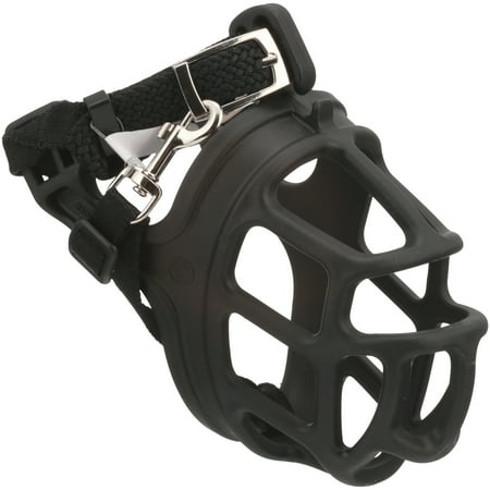 Alpha Nylon & Steel Basket Dog Muzzle, Black, M