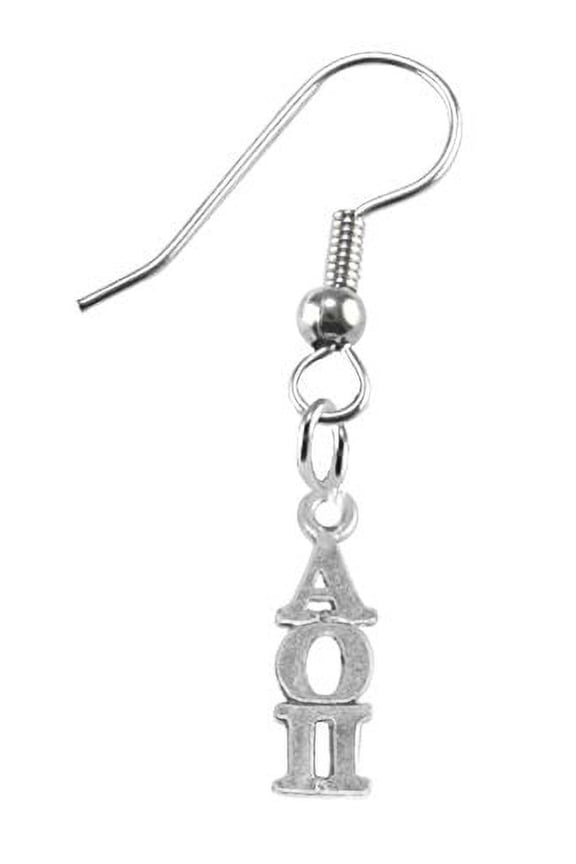 Alpha Omicron Pi Earrings, Safe- Hypoallergenic Nickel, Lead Free Licensed Sorority Jewelry Manufacturer