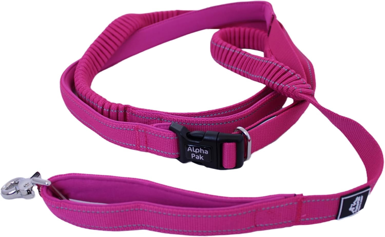 Alpha Pak | Cascades Stretchable Runner Dog Leash | Hands-Free | Reflective | Durable | 6-10 ft. Stretched | Plum