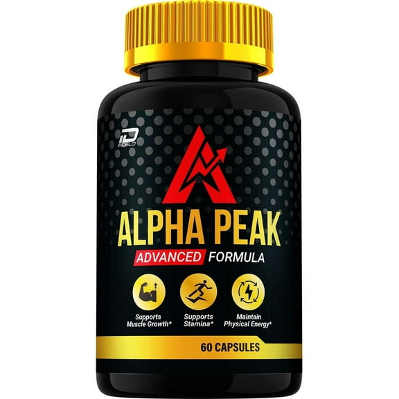 Alpha Peak for Men Capsules - AlphaPeak Vitamin Complex Pills, Advance Formula, All Natural, 60 Capsules