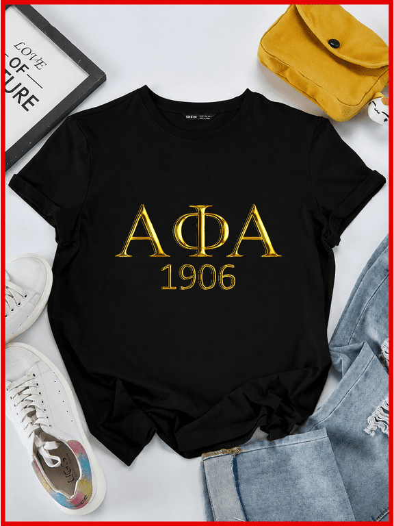Alpha Phi Alpha Fraternity 1906 Black Greek Letter AFA Unisex T-Shirt V60069, S-5XL