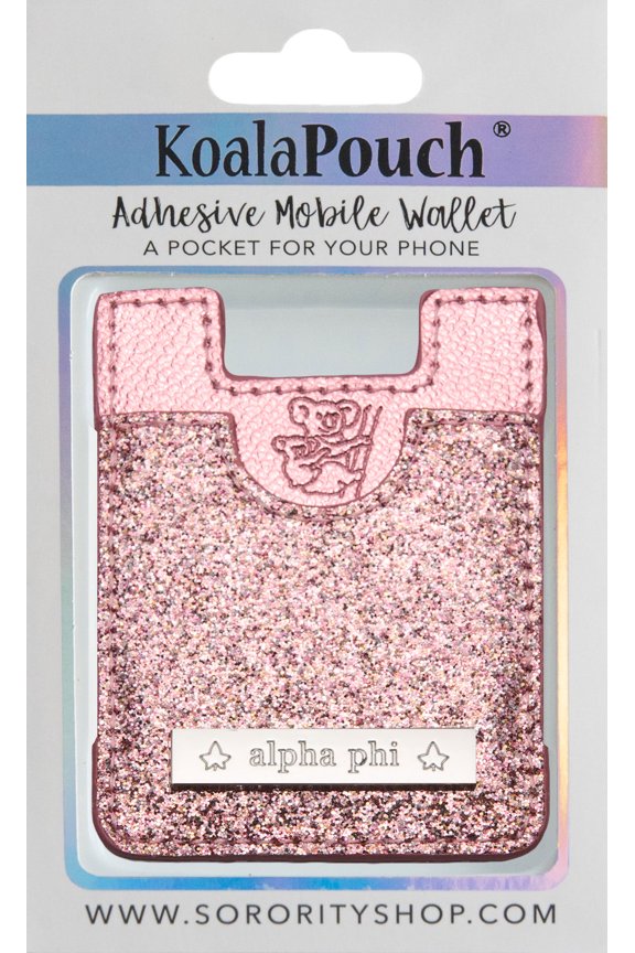 Alpha Phi - Glitter Koala Pouch (Pink)