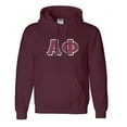 thumbnail image 1 of Alpha Phi Lettered Hooded Sweatshirt 4X-Large Maroon, 1 of 1