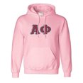 thumbnail image 1 of Alpha Phi Lettered Hooded Sweatshirt X-Large Light Pink, 1 of 1