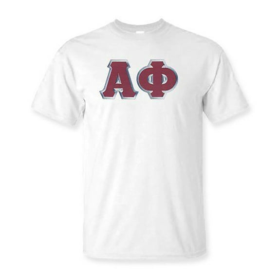 Alpha Phi Lettered Tee 2X-Large White
