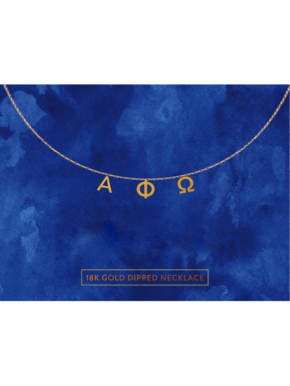 Necklace APO Name Necklace, 18K Gold Plated Sorority Gifts Necklace, Long-Lasting Alpha Phi Omega Gifts for Women by Sorority Shop