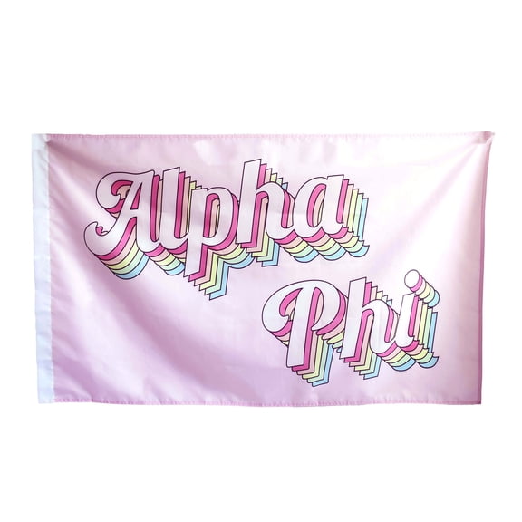 Sorority Shop Alpha Phi - Sorority Name Flag (Retro Design)