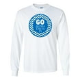 thumbnail image 1 of Alpha Pi Long Sleeve T-shirt Go ADP Chevron Stripe Design - White & Sport Grey, 1 of 2