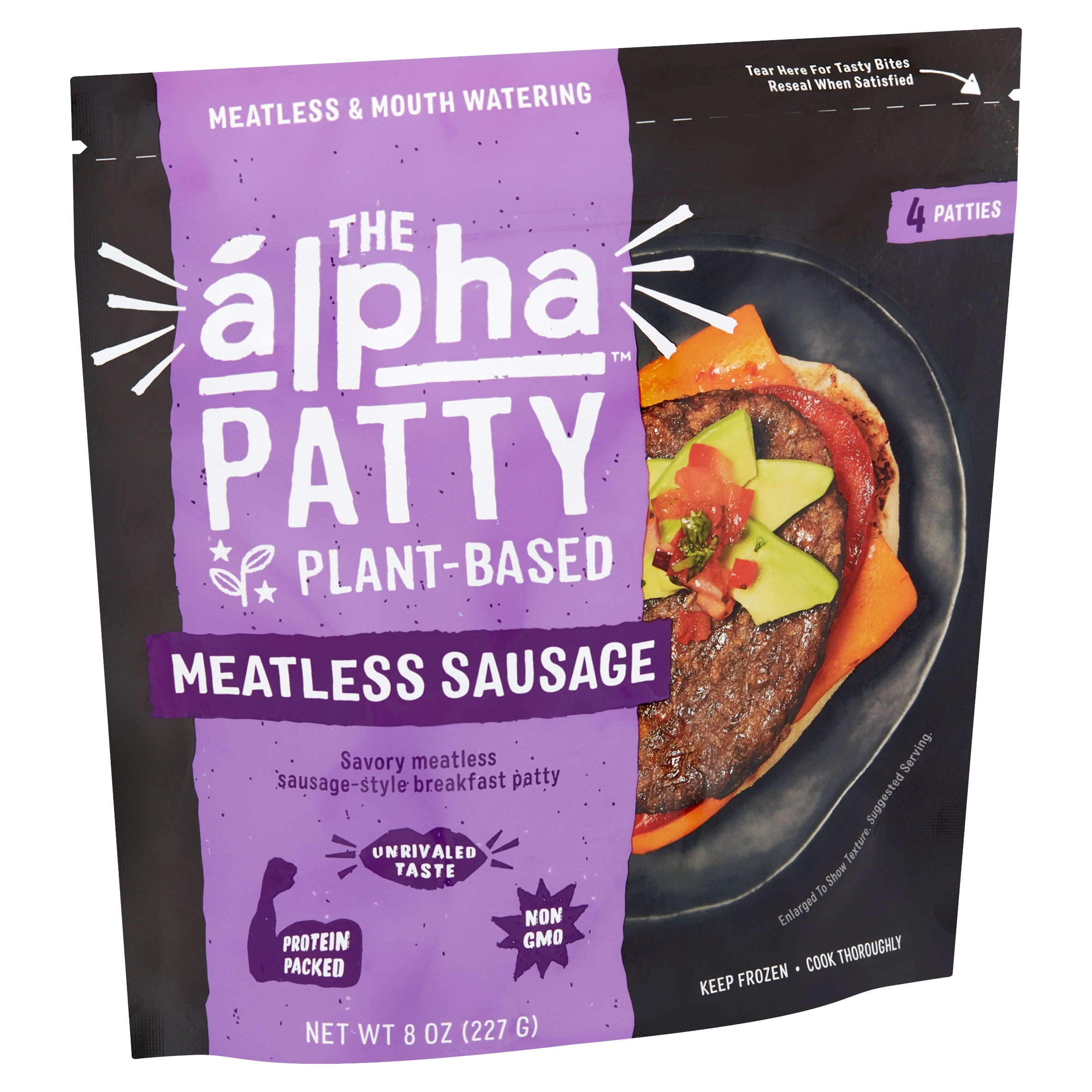 Alpha PlantBased Meatless Sausage Patty, 4 count, 8 oz