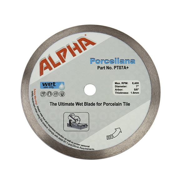 Alpha Porcellana Wet Diamond Blade for Porcelain Tile