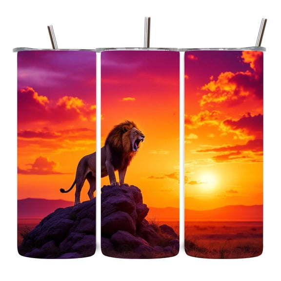Alpha Printing 20oz Stainless Steel Tumbler Mountain Sunset Scenic Landscape Insulated Travel Cup