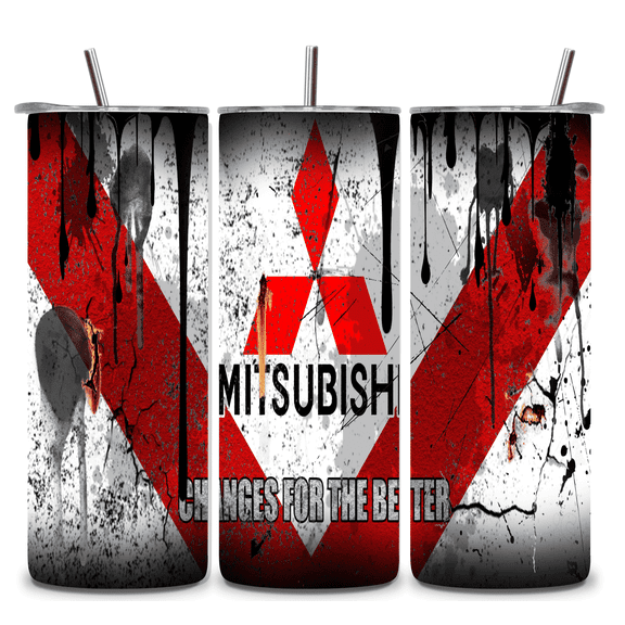 Alpha Printing 20oz Stainless-Steel Tumblers-Inspired Car Logo Grunge Design