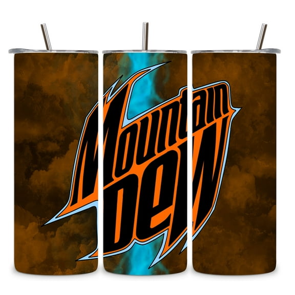 Alpha Printing 20oz Stainless Steel Tumbler  Orange Soda Look-Alike Beverage Full-Wrap Artwork, Retro Pop Can Design, Insulated Travel Cup