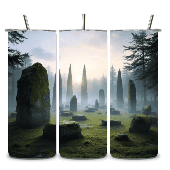 Alpha Printing 20oz Stainless Steel Tumbler New Orleans Graves Full-Wrap Gothic Cemetery Artwork, Haunted Louisiana Design, Insulated Travel Cup