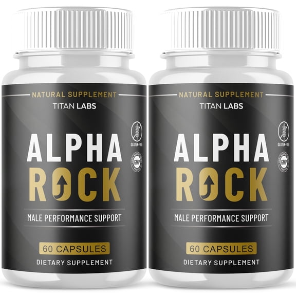 Alpha Rock Advanced Formula Natural Supplement Pills for Max Strength AlphaRock 120 Capsules