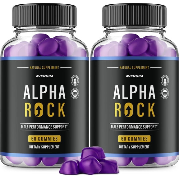 Alpha Rock Gummies – AlphaRock Gummy Natural Blend Advanced Formula for Active Lifestyle, 2 Pack, 120 Gummies