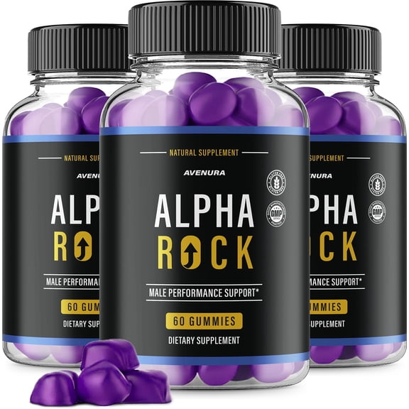 Alpha Rock Gummies  AlphaRock Gummy Natural Blend Advanced Formula for Active Lifestyle, 3 Pack, 180 Gummies