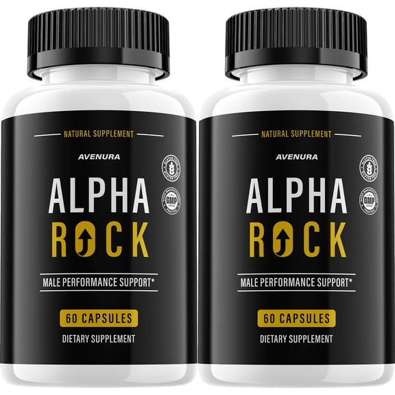 Alpha Rock for Men Capsules – Advanced Formula Natural Supplement Pills for Active Lifestyle, 2 Pack, 120 Capsules