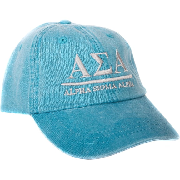 Alpha Sigma Alpha Sorority Baseball Hat – Adjustable Asa Embroidered Cap With Printed Font (B) Unisex