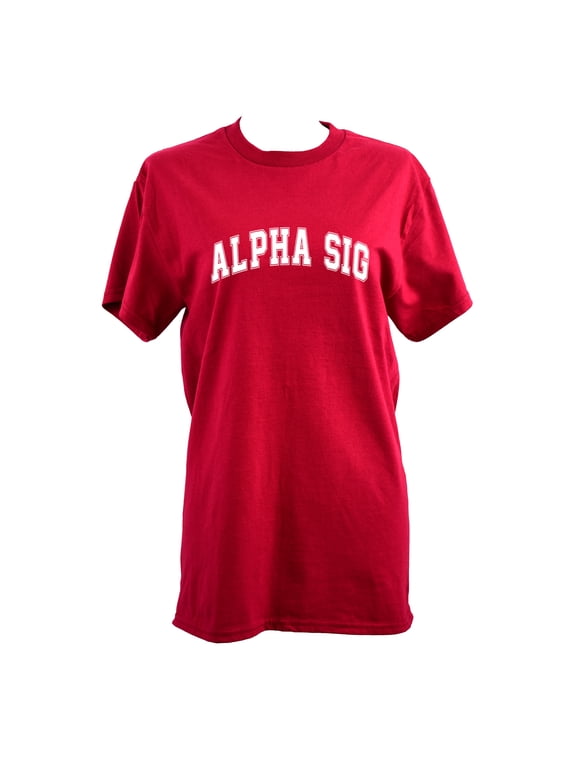 Alpha Sigma Alpha T-Shirt - Varsity Letter Sorority Tee, 100% Cotton, Size Large
