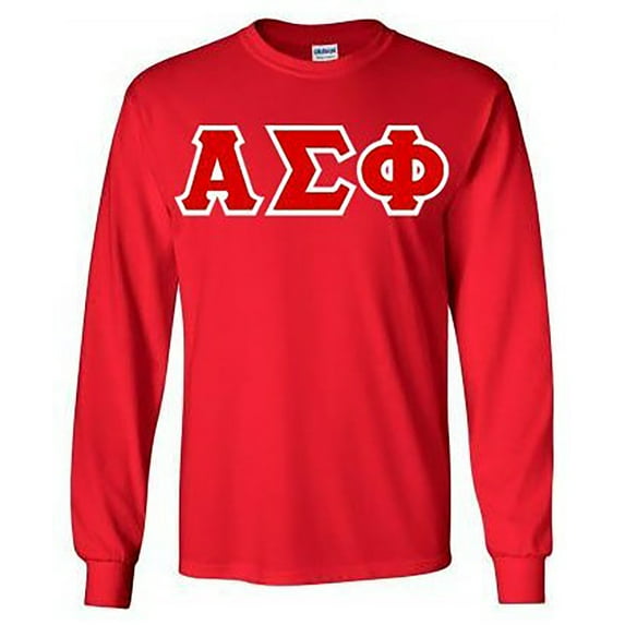 Alpha Sigma Phi Lettered Long sleeve Large Red