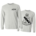 thumbnail image 1 of Alpha Sigma Phi World Famous Crest Long Sleeve T-shirt Large Light Grey, 1 of 1