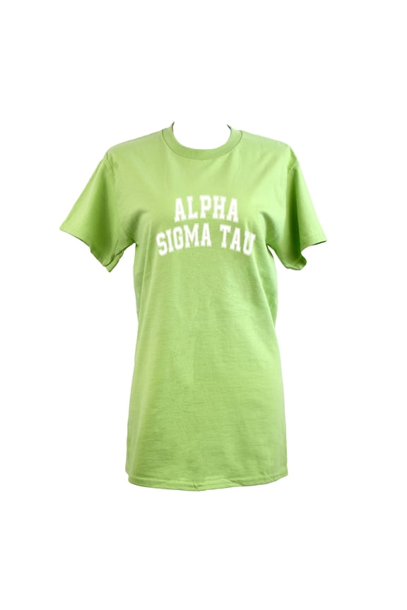 Alpha Sigma Tau T-Shirt - Varsity Letter Sorority Tee, 100% Cotton, Size Large