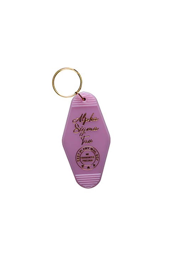 Alpha Sigma Tau Vintage Motel Keychain