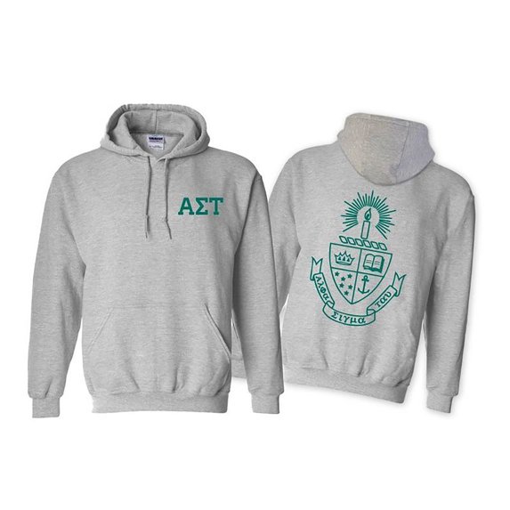 Alpha Sigma Tau World Famous Crest Hooded Sweatshirt