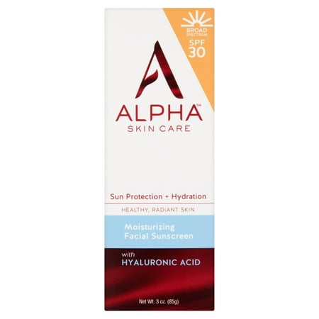 Alpha Skin Care Moisturizing Facial Sunscreen SPF 30 3 oz