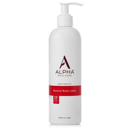 Alpha Skin Care Revitalizing Body Lotion with Glycolic AHA, 12 fl oz, Multi-Purpose Daily Moisturizer Hydrates and Exfoliates