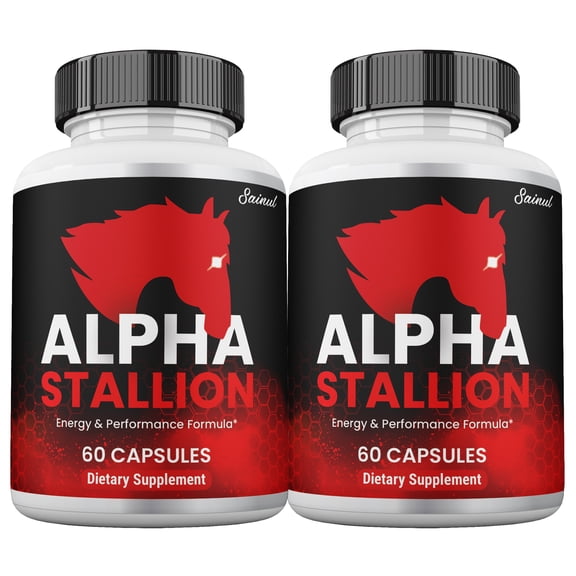 Alpha Stallion Blood Capsules for Men, Maximum Strength, Alpha Stallion ed Capsules, Male Supplement (2 pack)