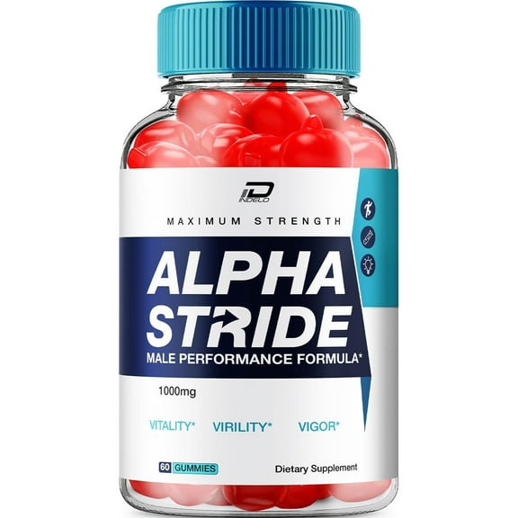 Alpha Stride Gummies for Men AlphaStride Male Gummy All-Natural Reviews, 1 Pack, 60 Gummies