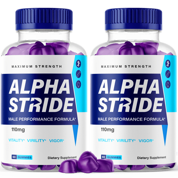 Alpha Stride for Men Advanced Formula Supplement with Premium Ingredients 120 Gummies